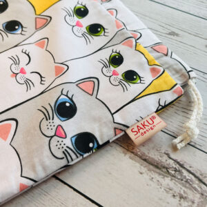 Kis péksütis zsák - nagy cicafejes