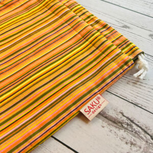 Kis péksütis zsák - narancssárga csíkos