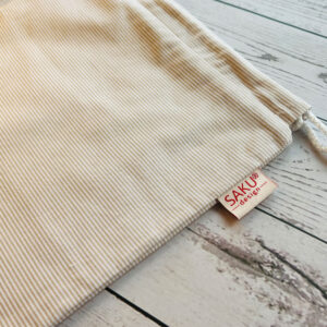 Közepes kenyeres zsák - szürke csíkos