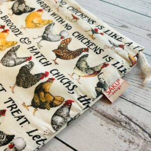 Közepes kenyeres zsák - tyúkos