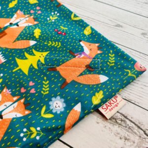 Szendvics csomagoló - zöld rókás