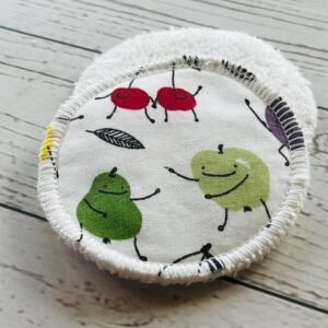 Arctisztító korong - boldog gyümölcsös / fehér hátú