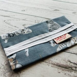 Zsebkendőtartó - cirmos cica